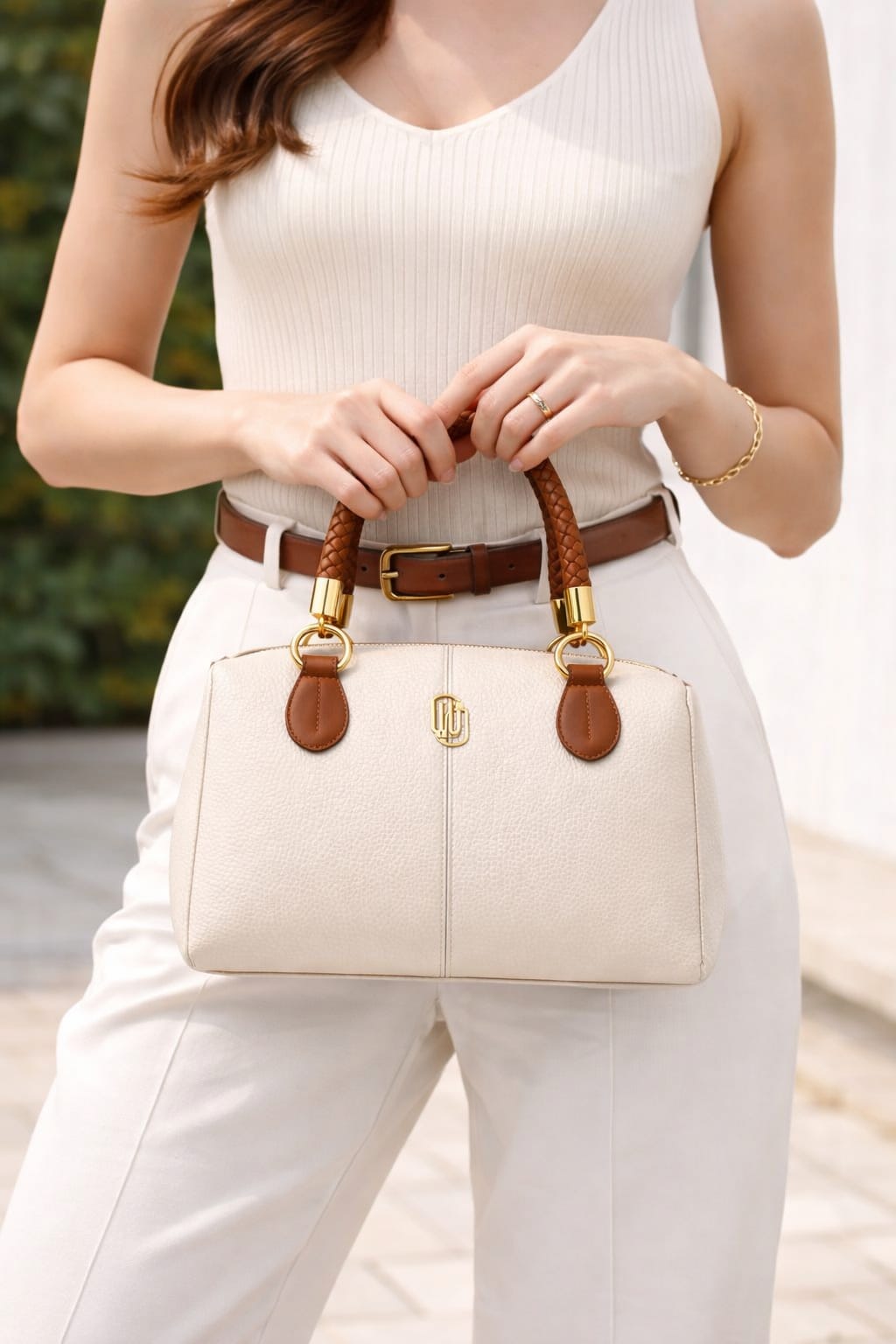 Bolsa Média WJ Elegance Laser Off White.