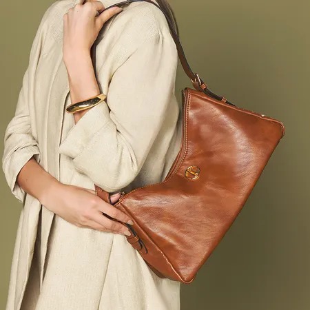 Bolsa Hobo Grande Básica WJ Caramelo