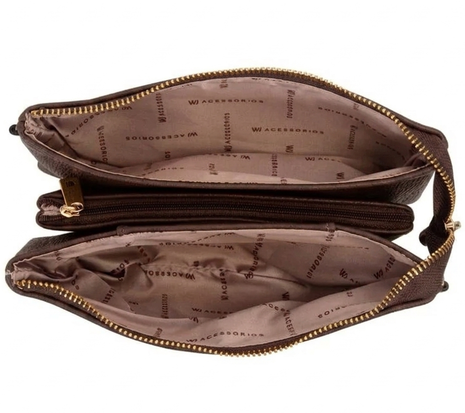 Bolsa Tiracolo WJ Feminina Marrom Café
