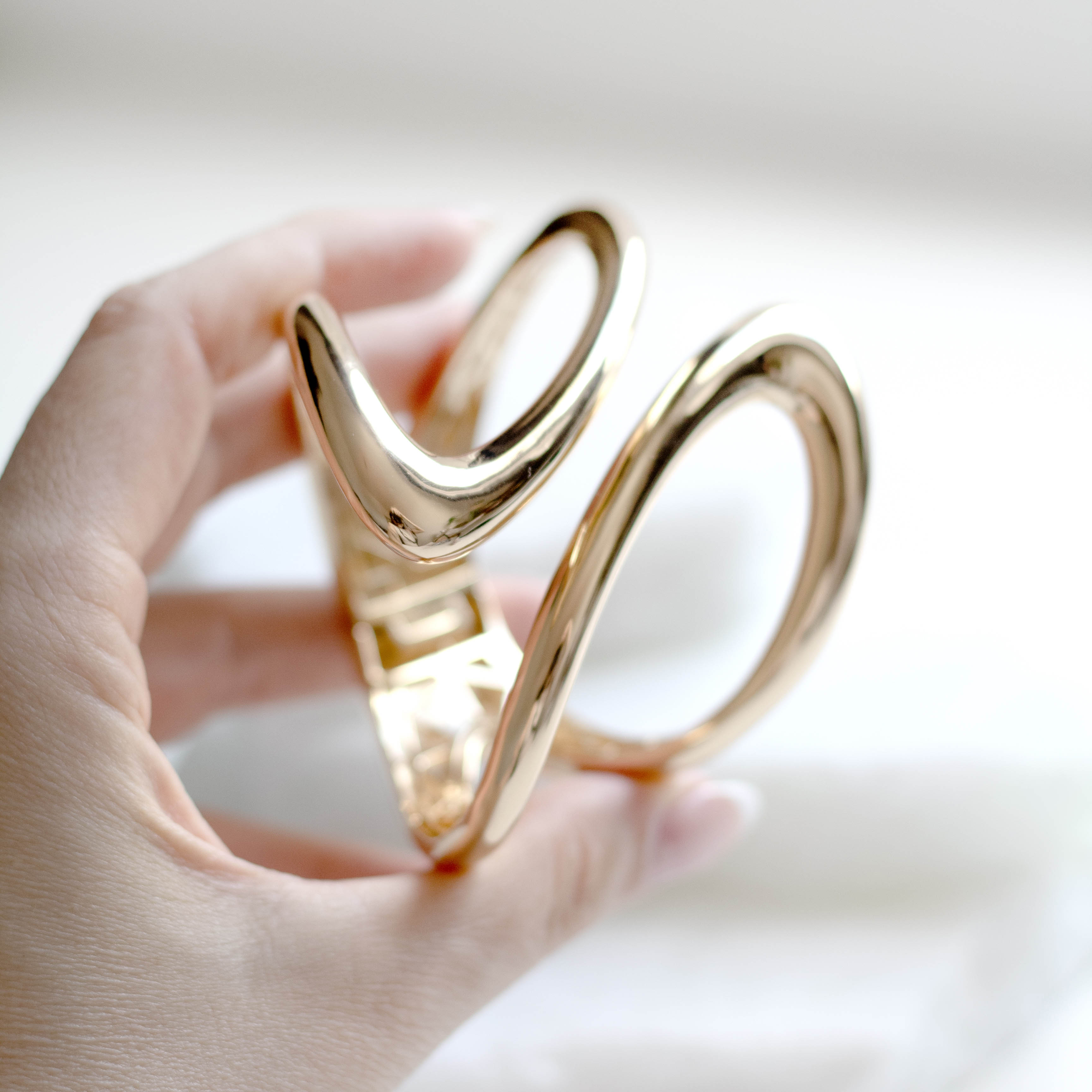 Bracelete Maxi Liso  Banhado a Ouro 18k