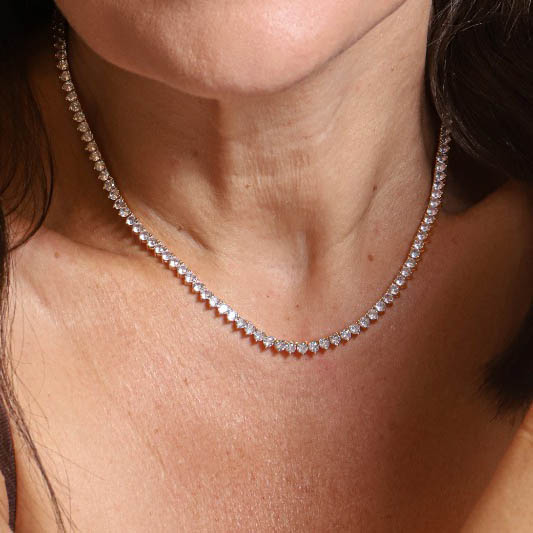 Colar Riviera 3 pontas Banhado a Ouro 18k