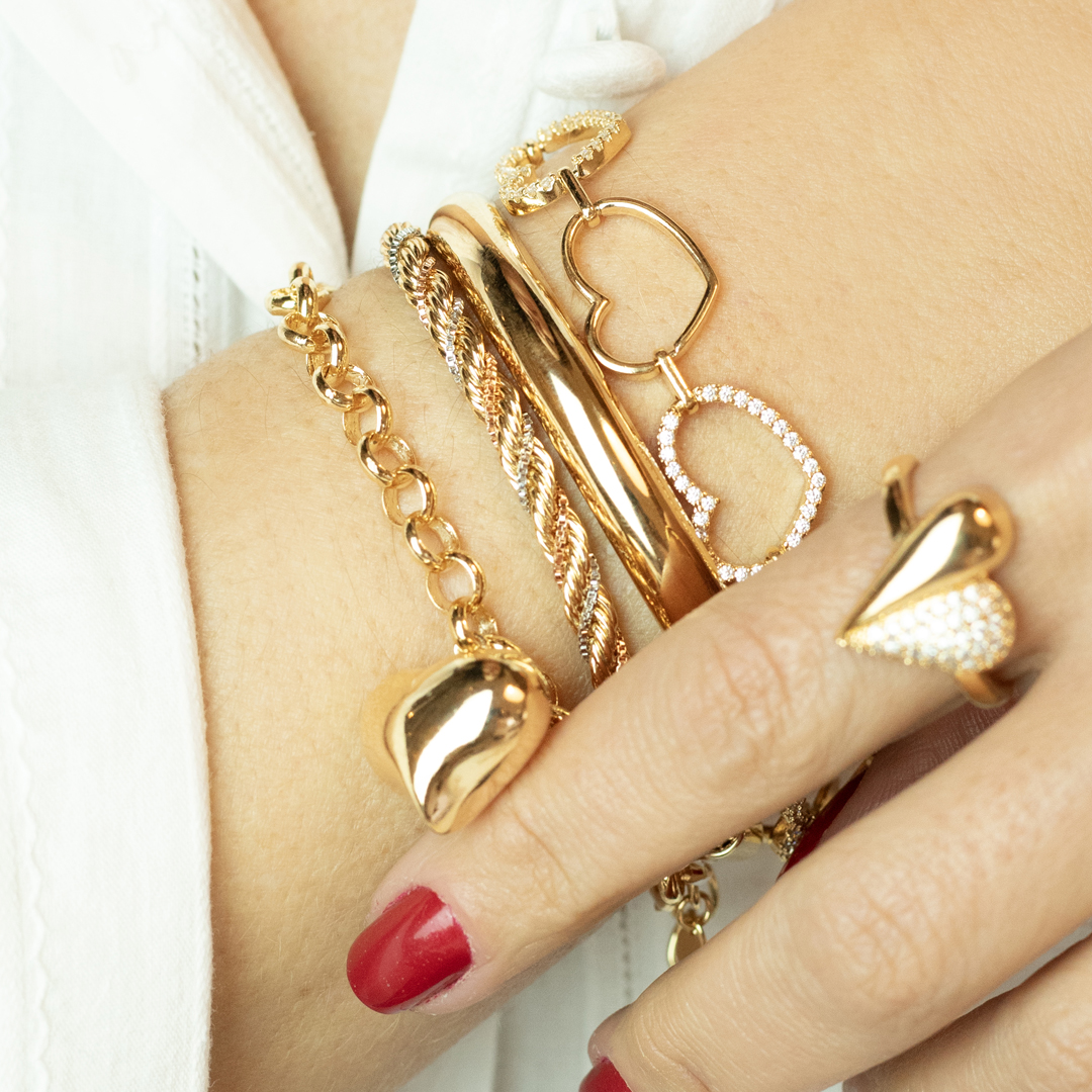 Pulseira Cordão Baiano Três Banhos Banhado a Ouro 18k