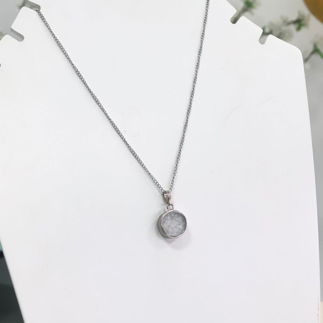 Gargantilha Aço Inox Mini Pedra Zircônias