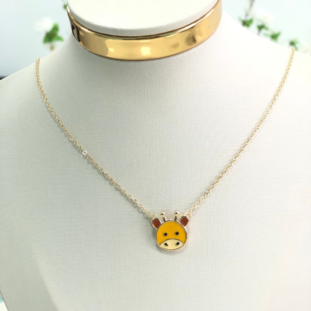 Gargantilha Dourada Girafa Infantil