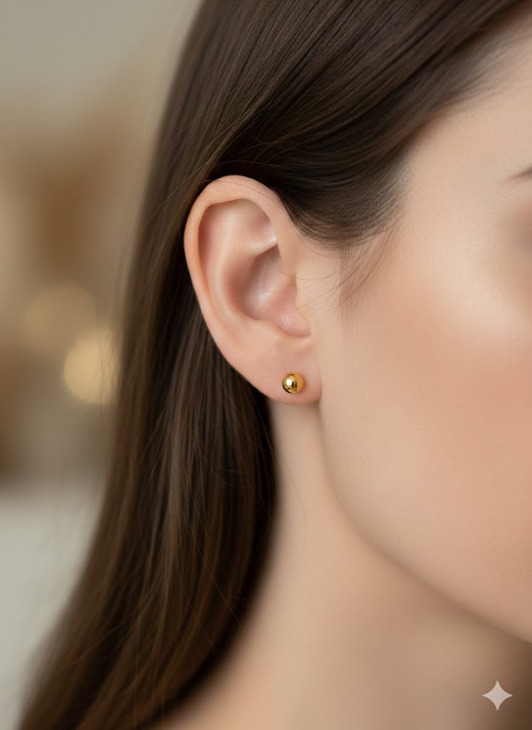 Brinco de Bolinha 4mm