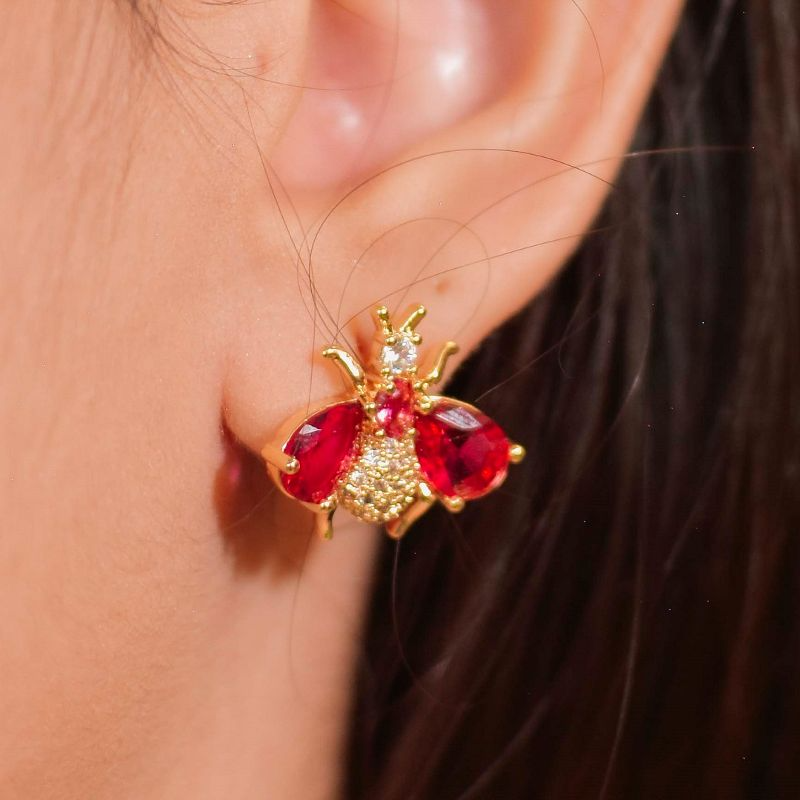 Brinco Abelha Gucci Vermelho