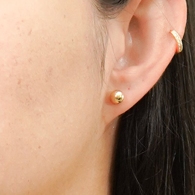Brinco Bola Lisa 7mm