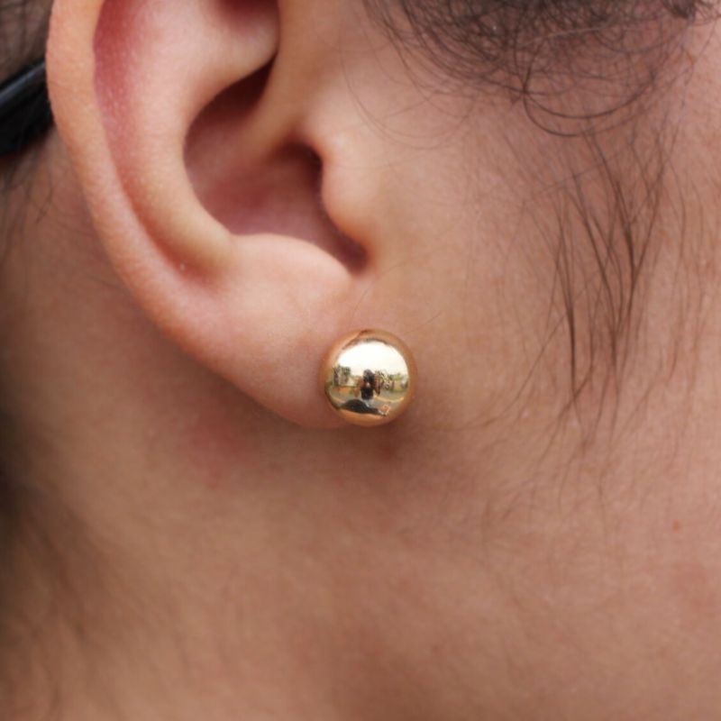 Brinco Bola Lisa 8 mm