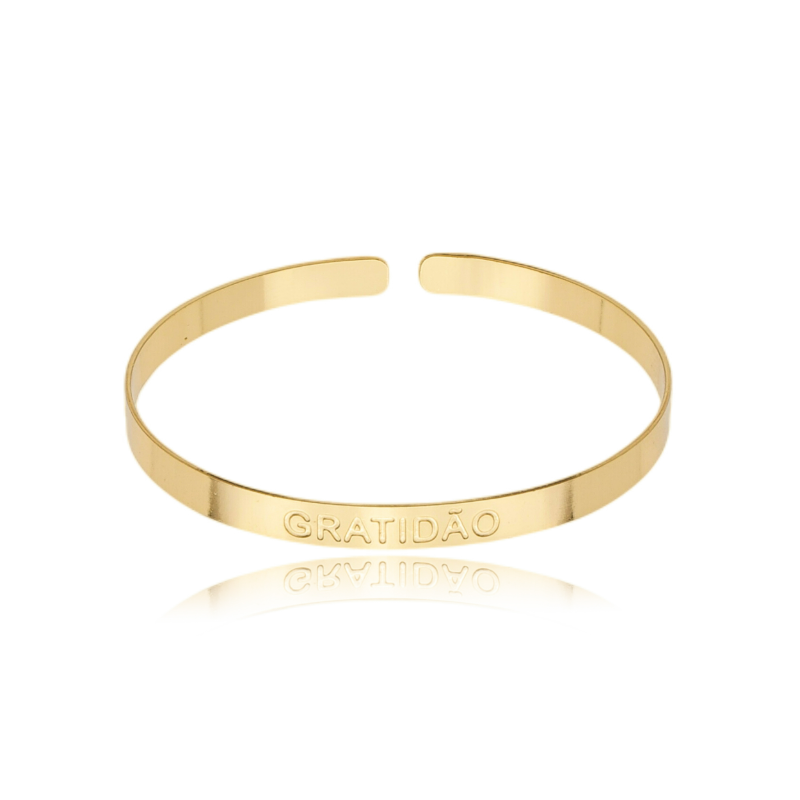 Bracelete: Gratidão - Coragem - Seja forte e corajosa - Abençoada