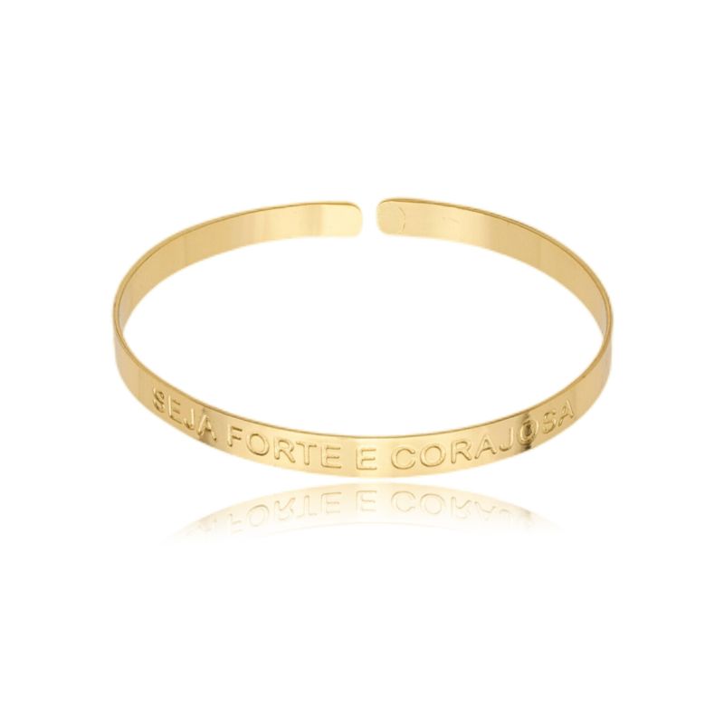 Bracelete: Gratidão - Coragem - Seja forte e corajosa - Abençoada