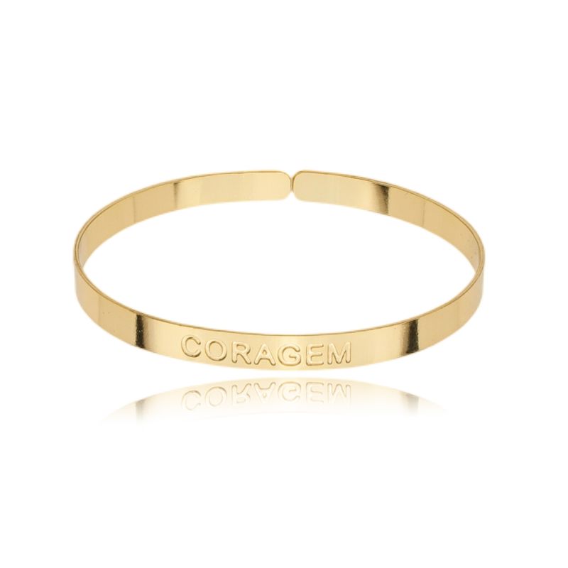 Bracelete: Gratidão - Coragem - Seja forte e corajosa - Abençoada