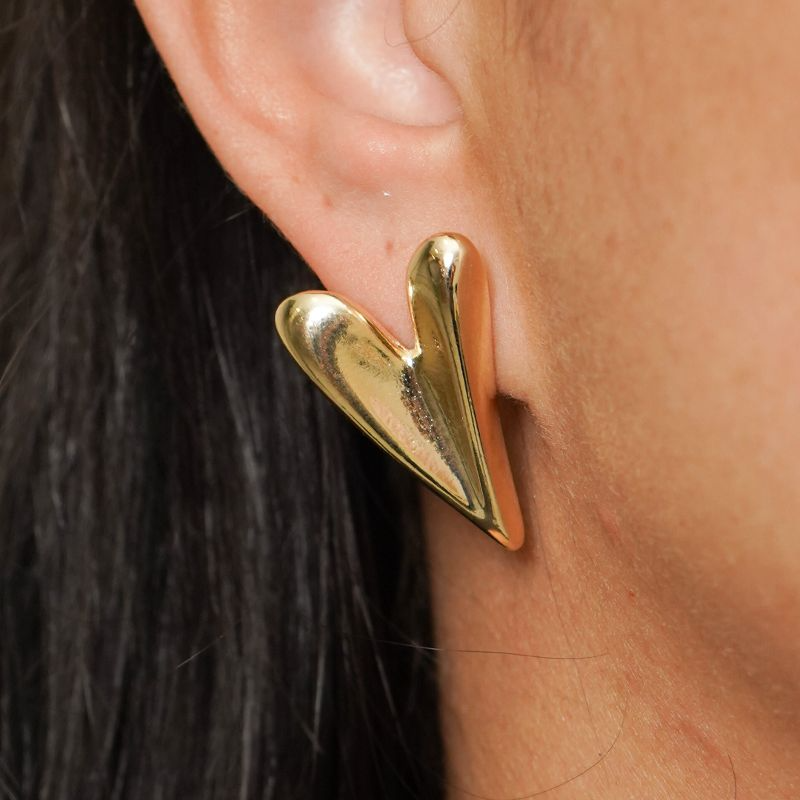 Brinco Coração Alongado