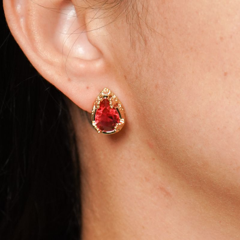 Brinco Gota Luxo Pink