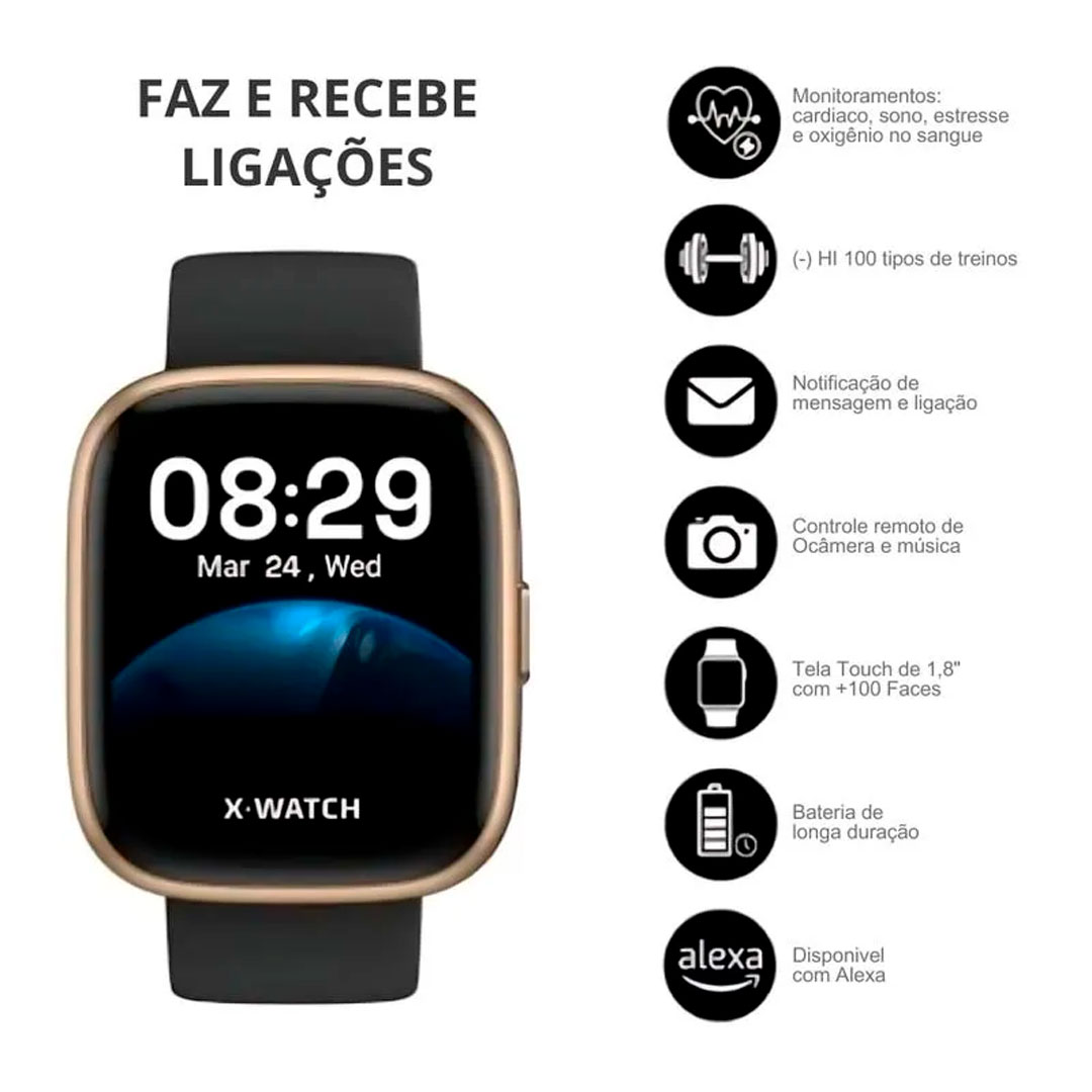 Relógio Unissex Smart X-Watch XSWUQPI004A