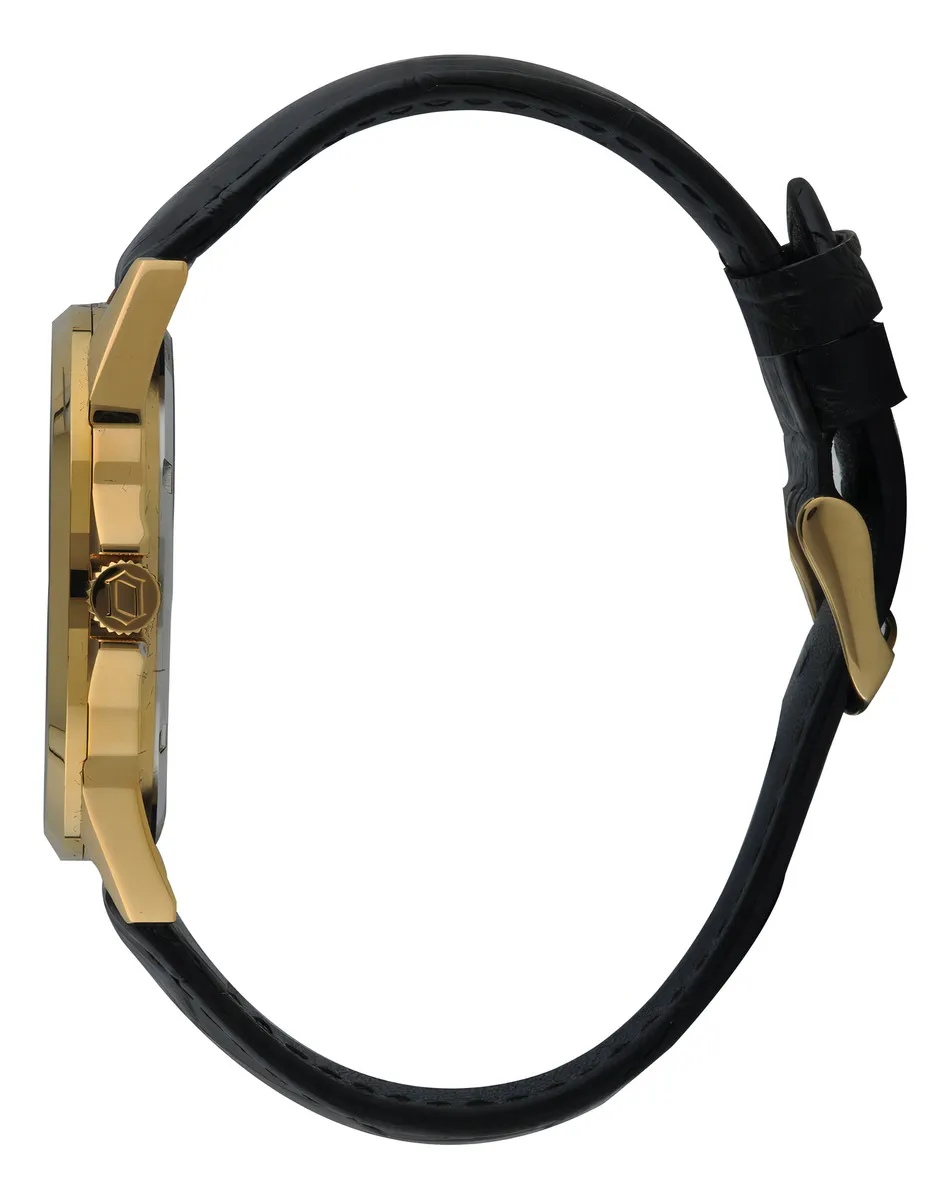 Relogio Orient Masculino Dourado Pulseira De Couro MGSC1010