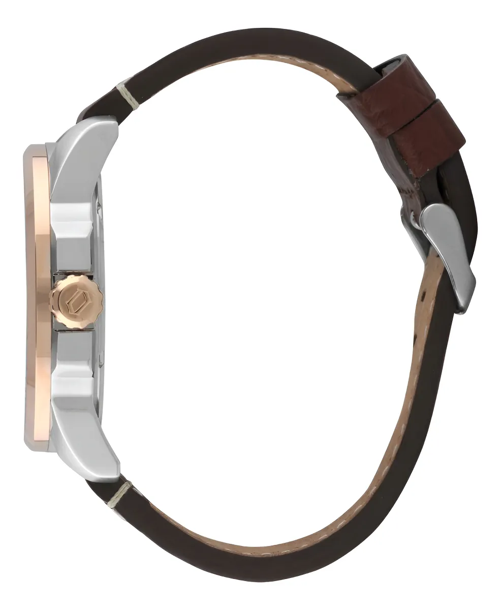 Relógio Orient Masculino Mtscm004 D1mb Marrom Azul Aço