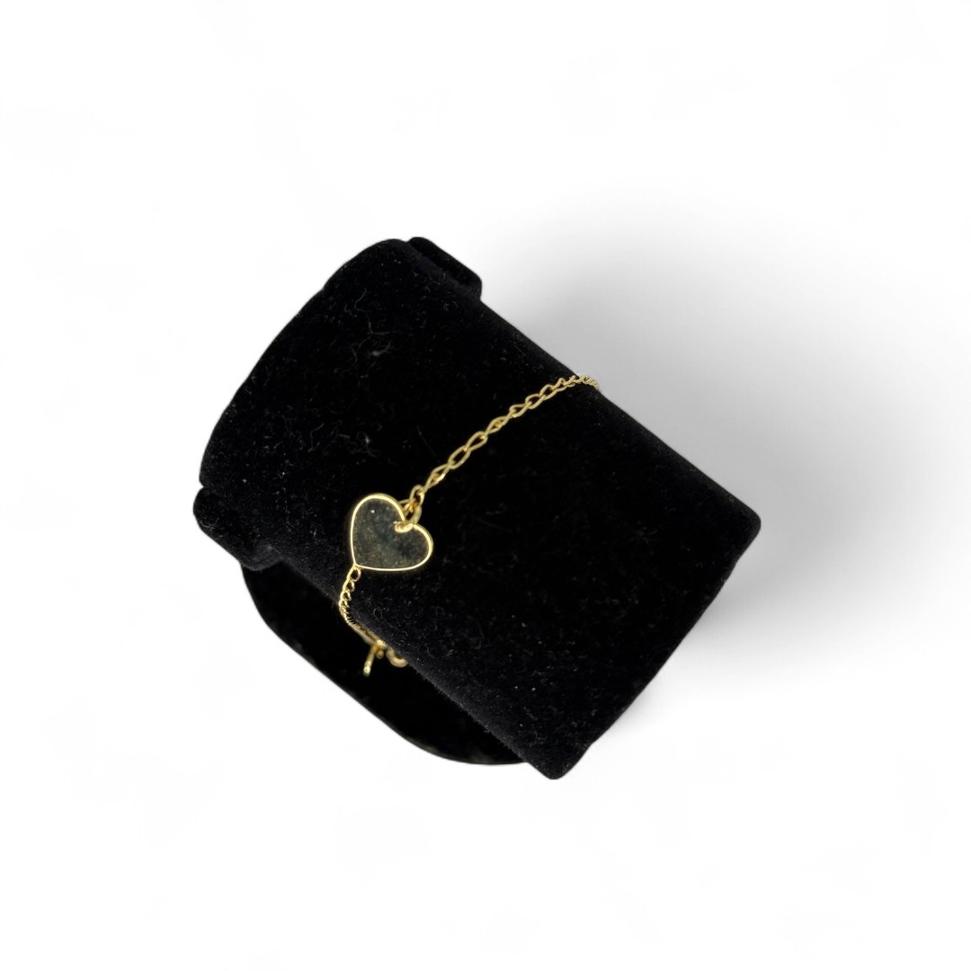 PULSEIRA GRUMET COM 3 CORAÇOES CHEIO LISO - BANHADO A OURO 18K