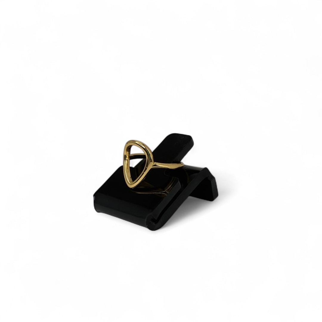 ANEL FORMAS GEOMETRICA GOTA Nª04  - BANHADO A OURO 18K