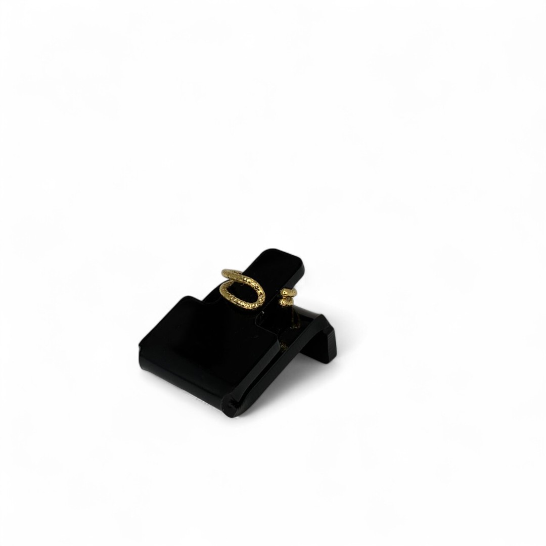 PIERCING FAKE FIO DUPLO TRABALHADO TRANÇADO EM X - BANHADO A OURO 18K