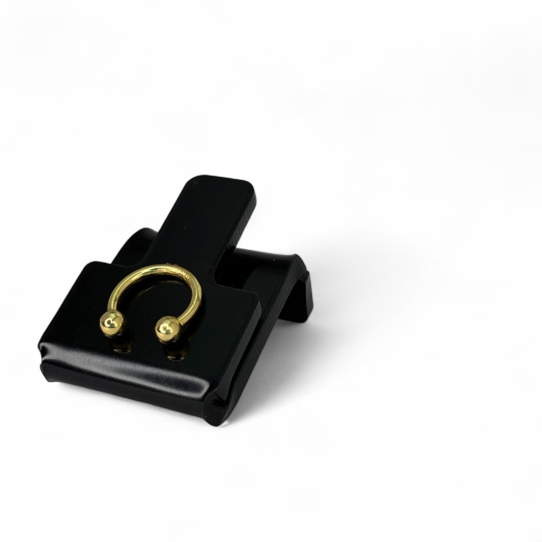 PIERCING FERRADURA LISO 8MM/10MM- BANHADO A OURO 18K