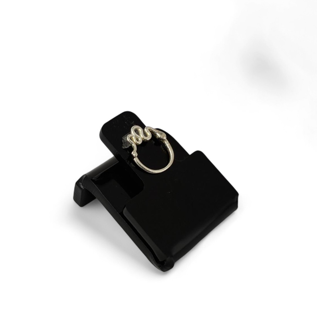 PIERCING REDONDO  ONDULADO 8MM -PRATA 925