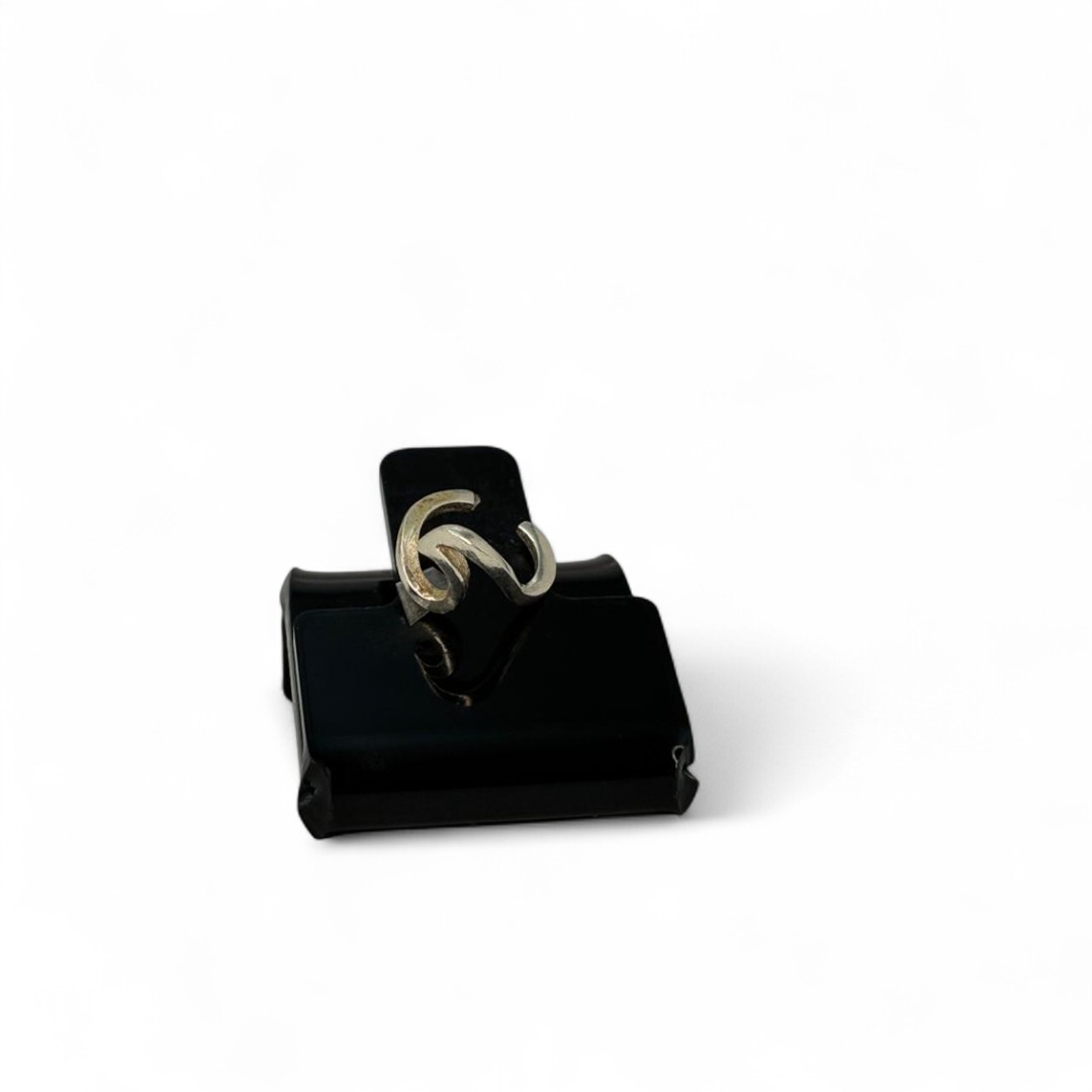 PIERCING FAKE ONDA LISO  -PRATA 925