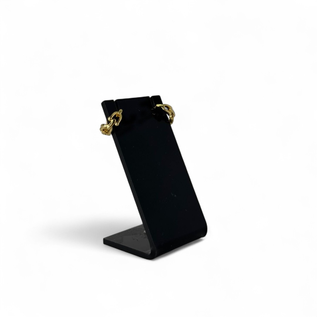 BRINCO ARGOLA CARTHIE PEQUENA LISA - BANHADO A OURO 18K