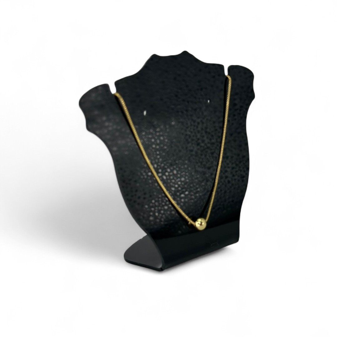 CORRENTE VENEZIANA COM BOLINHA LISA - BANHADO A OURO 18K