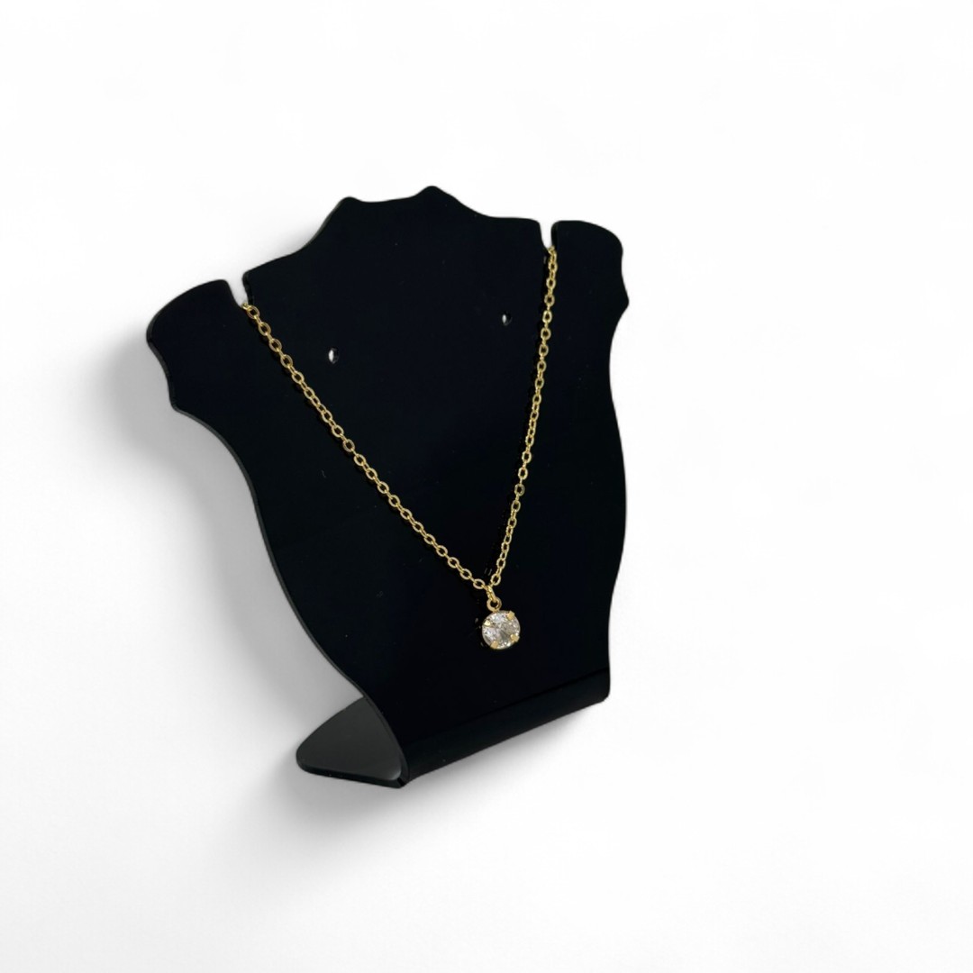 CORRENTE ELO PORTUGUES FINO  PONTO DE LUZ REDONDO LISO S/ EXTENSOR - BANHADO A OURO 18K