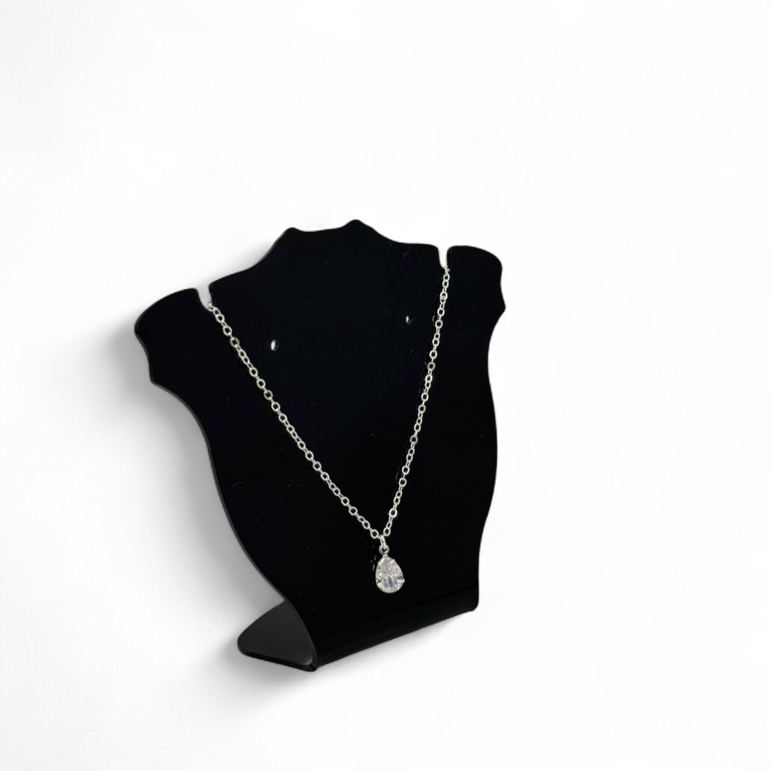 CORRENTE ELO PORTUGUES FINO  PONTO DE LUZ GOTA LISO S/ EXTENSOR - BANHADO A PRATA 925