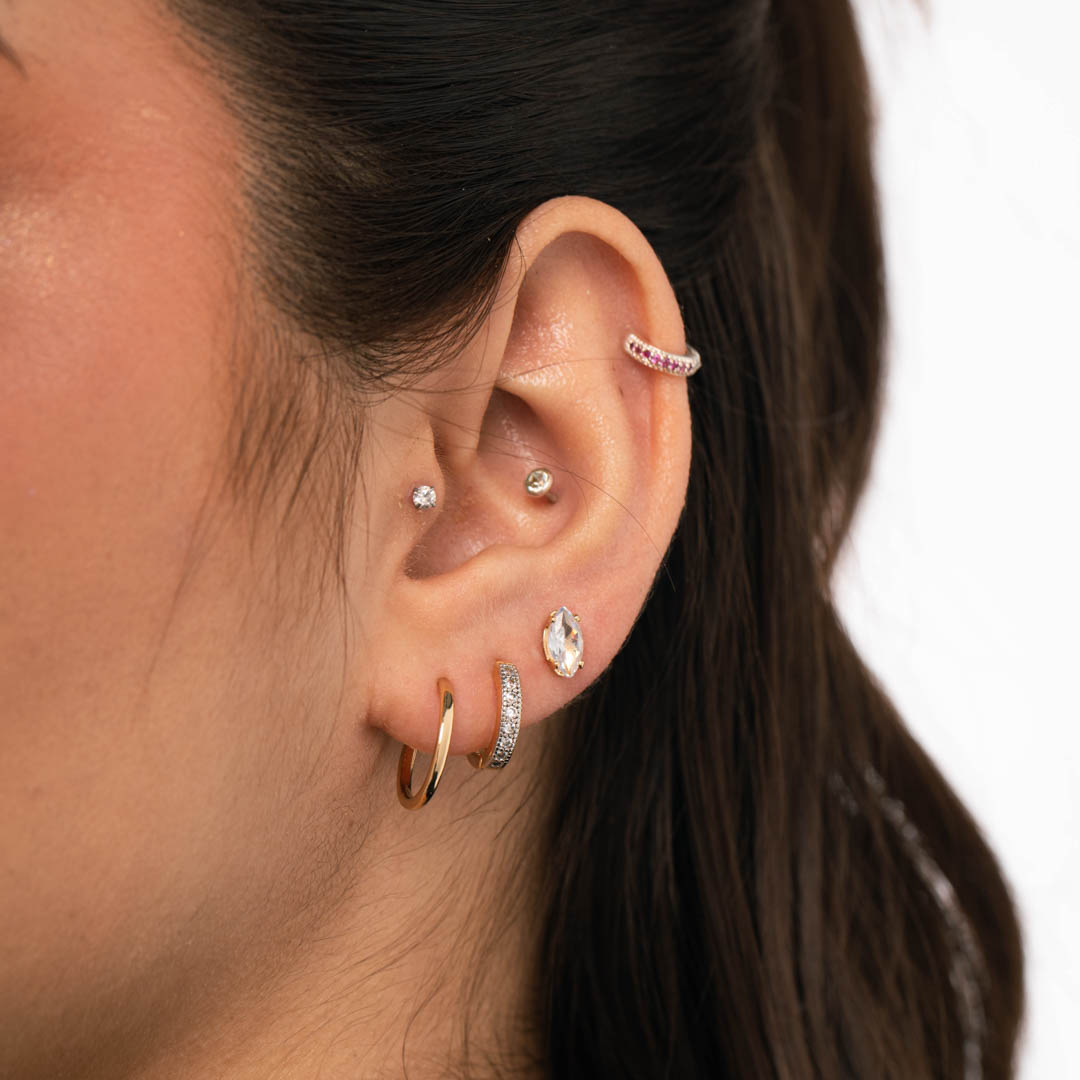 BRINCO ARGOLA DE TARRACHA LISA GRANDE - BANHADO A OURO 18K