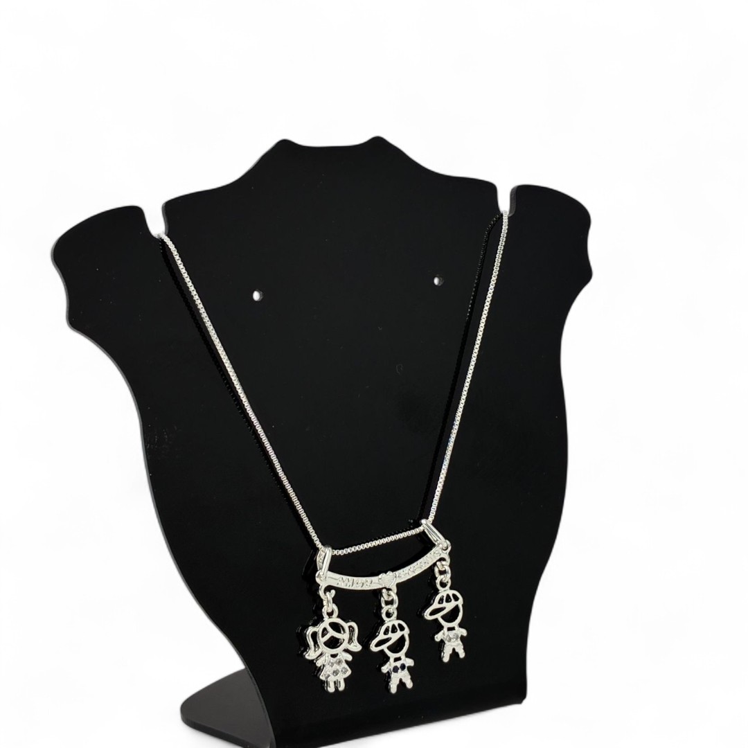 CORRENTE VENEZIANA CANGA TRIO BONECOS DOIS MENINOS E UMA MENINA VAZADOS ZIRCÔNIA CRISTAL E ZIRCÔNIA AZUL - BANHADO A PRATA 925 CORRENTE VENEZIANA CANGA TRIO BONECOS DOIS MENINOS E UMA MENINA VAZADOS ZIRCÔNIA CRISTAL E ZIRCÔNIA AZUL - BANHADO A PRATA 925