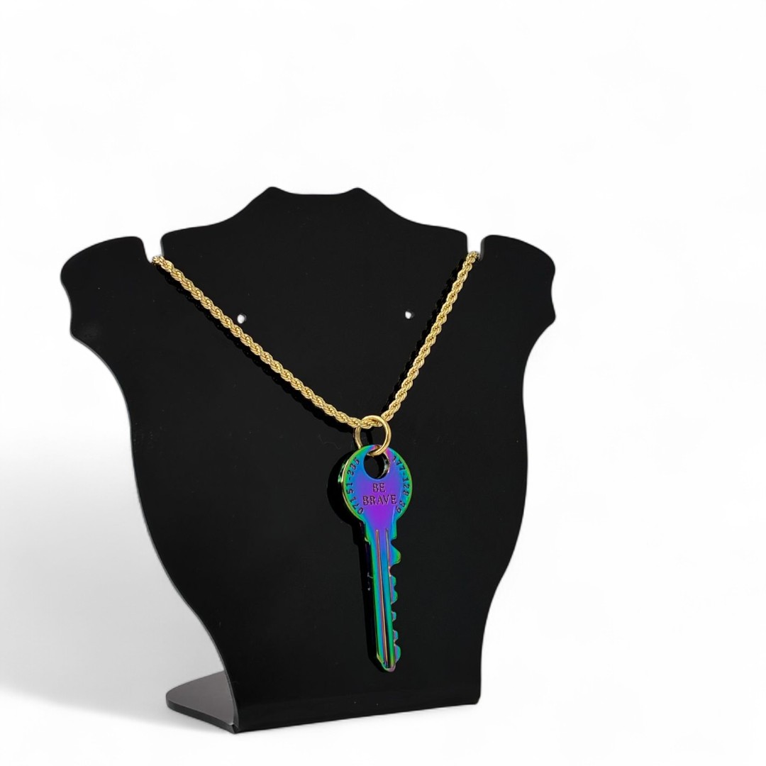 CORRENTE CORDÃO BAIANO CHAVE COLOR METÁLICO - BANHADO A OURO 18K