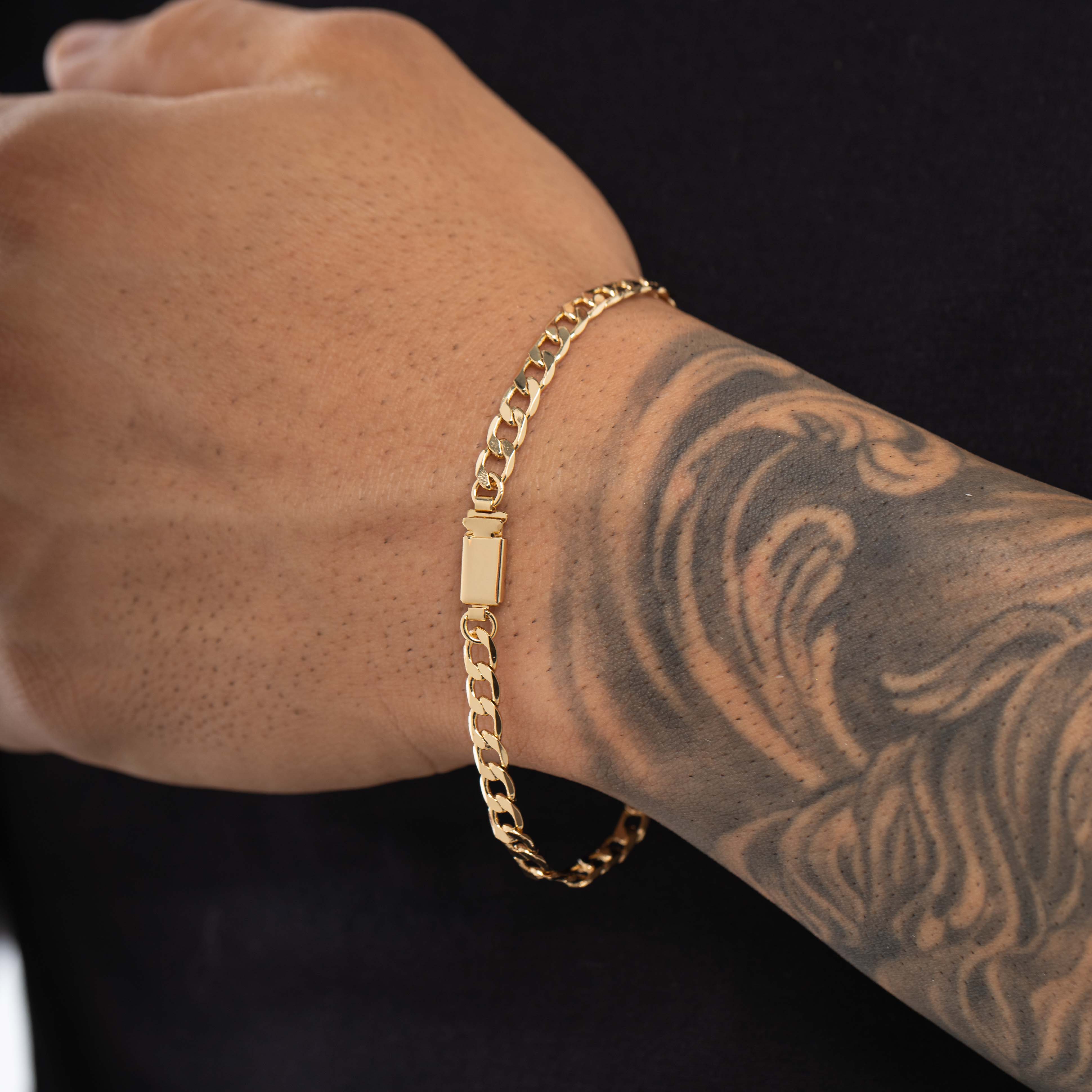 PULSEIRA MASCULINA GRUMET LARGO COM FECHO GAVETA 0.80M  - BANHADO A PRATA 925