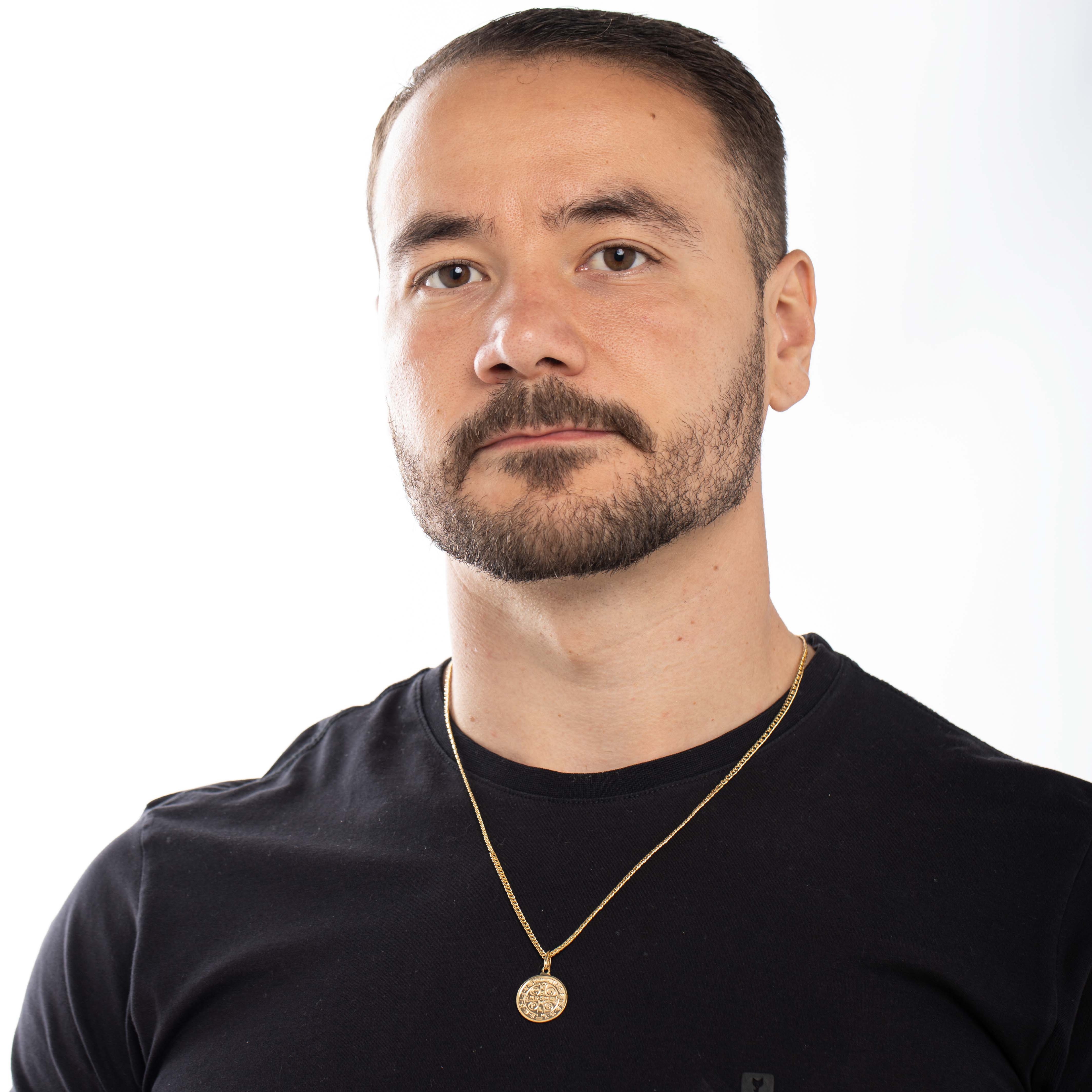 CORRENTE MASCULINA GRUMET DUPLA TRANÇADO FINO COM FECHO GAVETA - BANHADO A OURO 18K