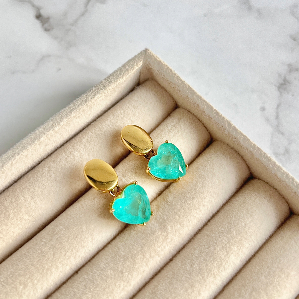 BRINCO CORAÇÃO FUSION TURMALINA PENDURADO