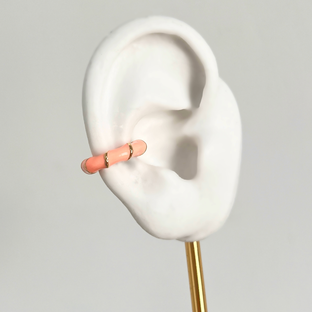 PIERCING TUBO RESINADO - SALMÃO COM LISTRAS