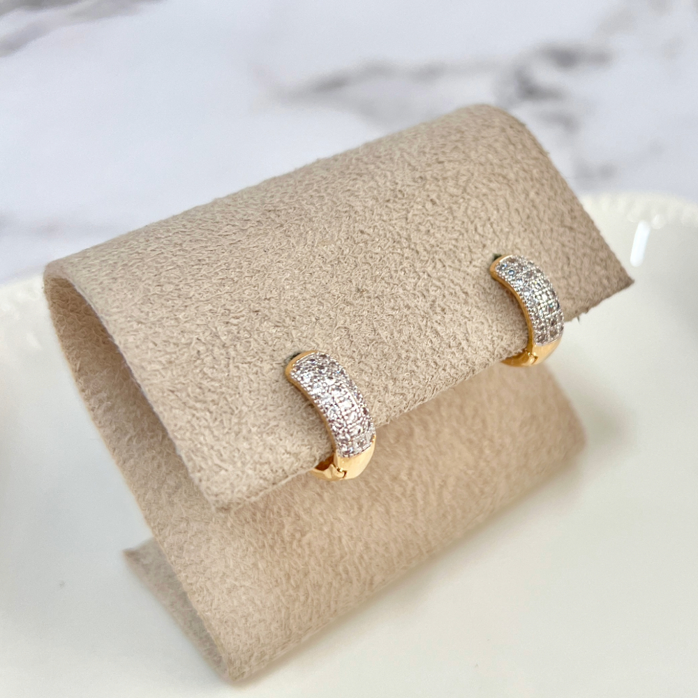 BRINCO ARGOLA ARTICULADA 3 FILEIRA  MICRO ZIRCONIA