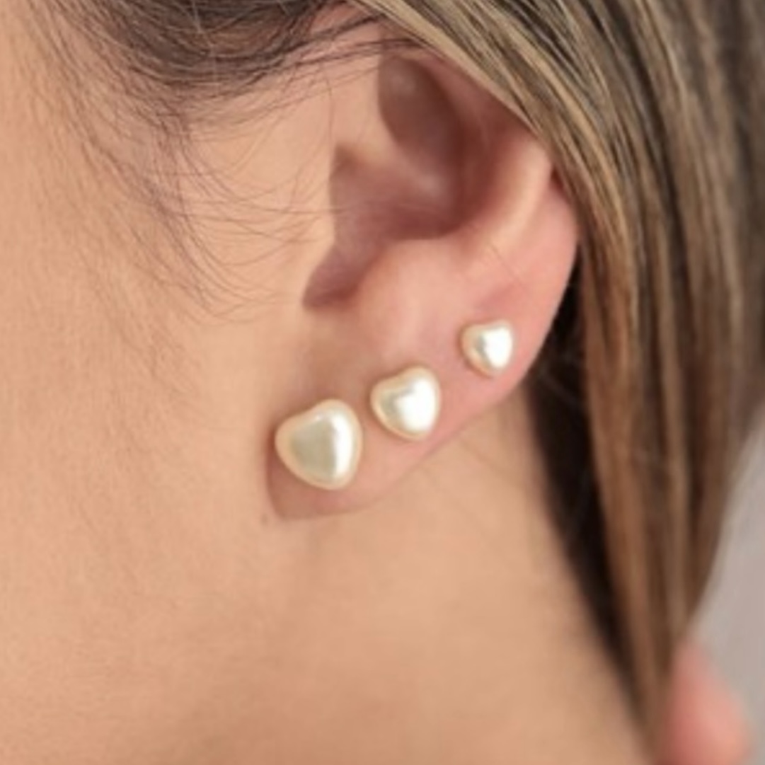 TRIO CORAÇÕES PÉROLAS