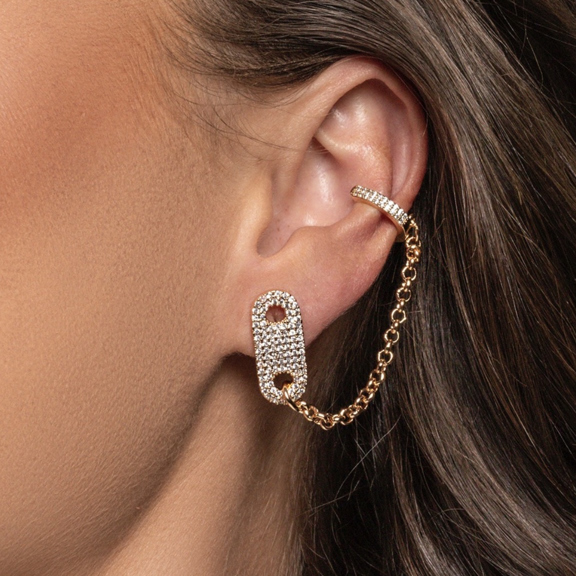 EAR CHAIN COM BASE ZIRCÔNIAS