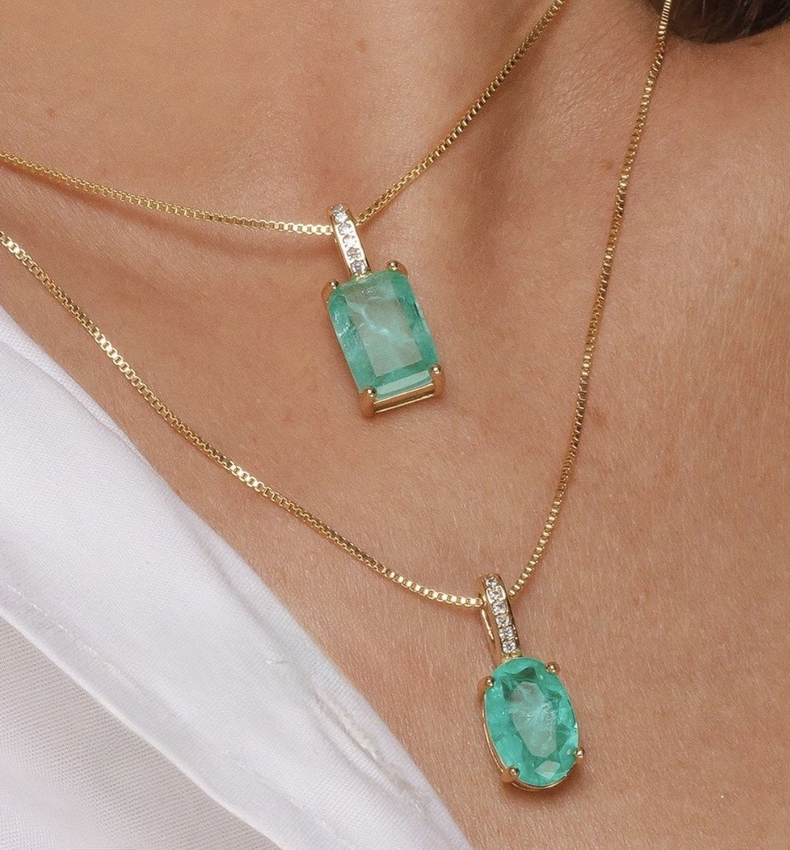 COLAR ZIRCÔNIA OVAL FUSION TURMALINA