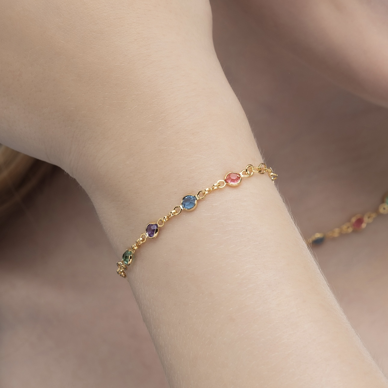 PULSEIRA INFANTIL CRISTAIS COLORIDOS