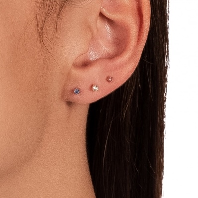 TRIO PONTO DE LUZ ZIRCÔNIAS COLORIDAS