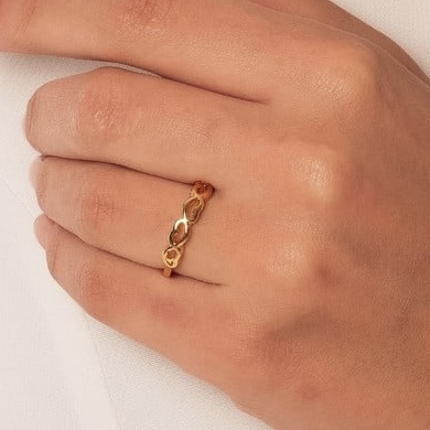 ANEL CORAÇÕES VAZADOS