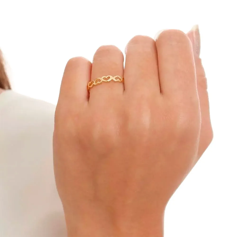 ANEL CORAÇÕES VAZADOS