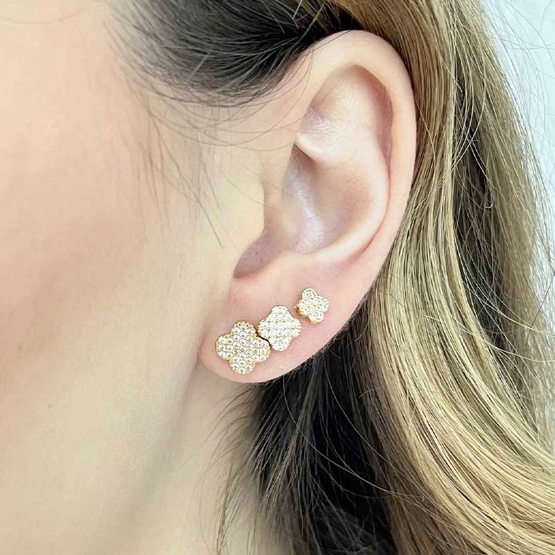 TRIO TREVO ZIRCÔNIAS