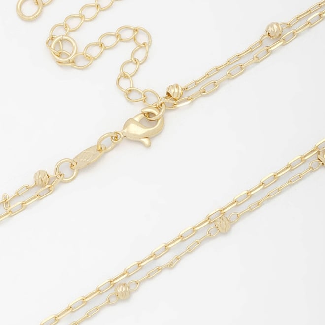 CHOKER DUPLA ELOS E BOLINHAS