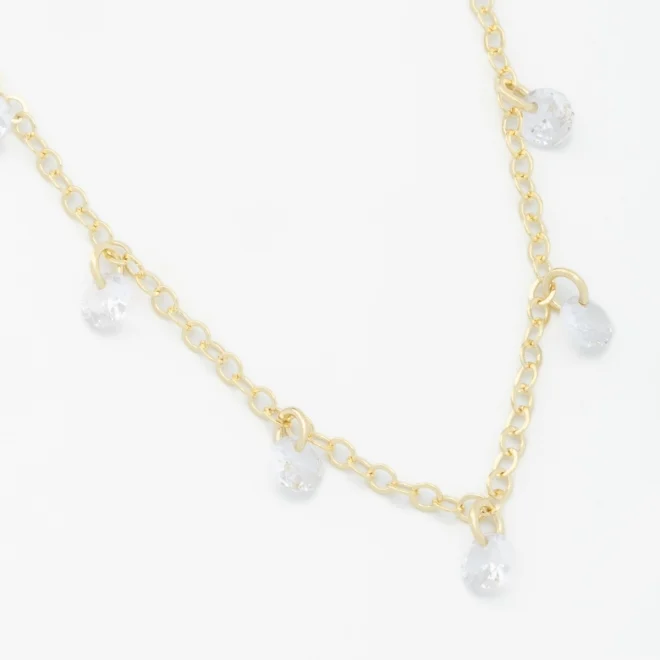 COLAR PINGENTE ZIRCÔNIAS