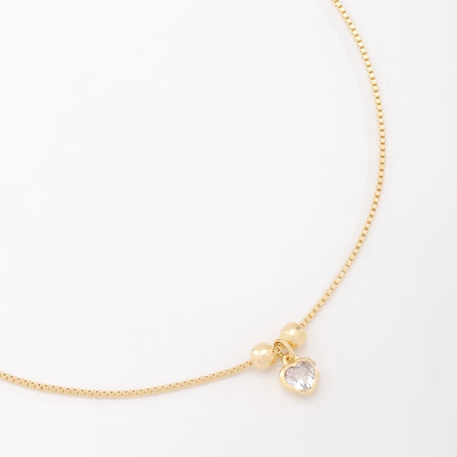 TORNOZELEIRA CORAÇÃO E BOLINHAS