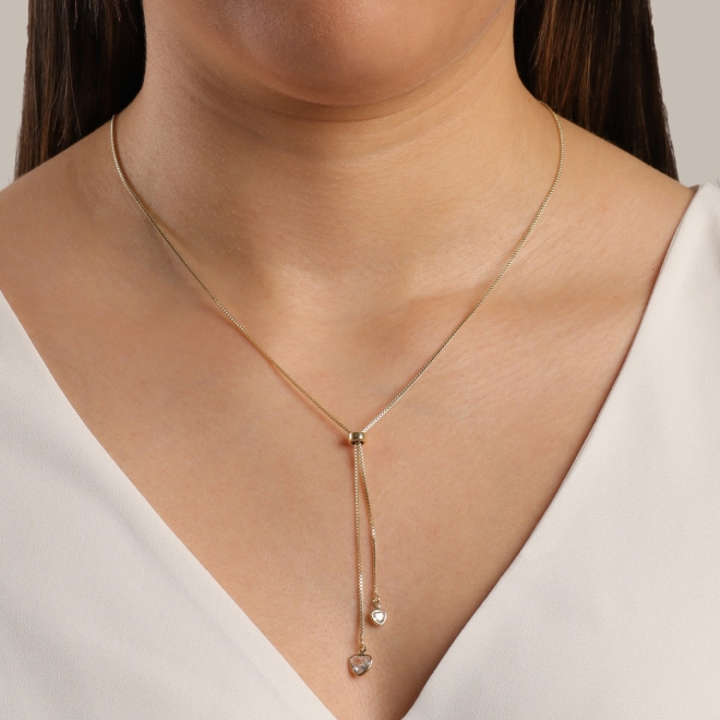 COLAR GRAVATA CORAÇÕES CRISTAIS